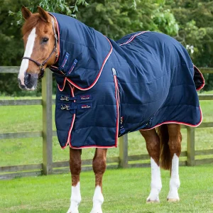 Stable Buster 100g Stable Rug with Neck Cover Navy