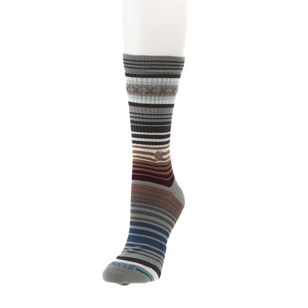 Stance Unisex Curren St Burgundy and Grey Crew Socks