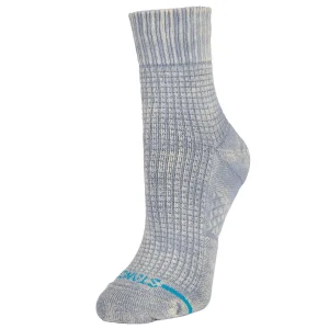 Stance Women's Solid Waffle Heather Grey Quarter Socks