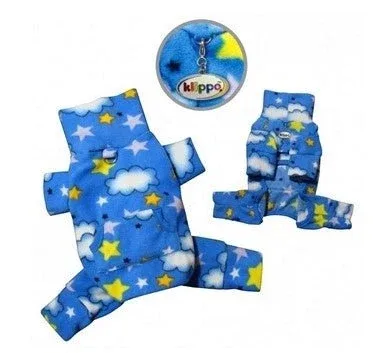 Stars and Clouds Fleece Turtleneck Pajamas & Matching Blanket - Image 2