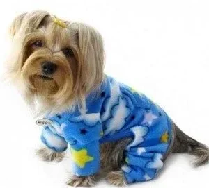 Stars and Clouds Fleece Turtleneck Pajamas & Matching Blanket