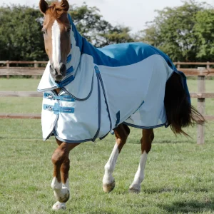 Stay-Dry Mesh Air Fly Rug with Surcingles Blue