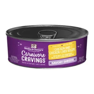 Stella & Chewy's Carnivore Cravings Chicken & Chicken Liver Recipe Savory Shreds Canned Cat Food
