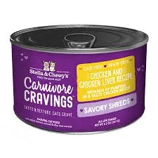 Stella & Chewy's Carnivore Cravings Shredded Wet Cat Food - Chicken & Liver, 5.2 oz each, Case of 24