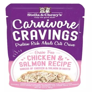 Stella & Chewy's Cat Carnivore Cravings Shred Chicken and Salmon, 2.8 oz each, Case of 24