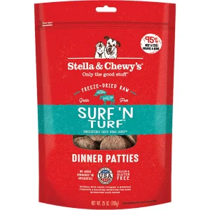 Stella & Chewy's Dog Freeze-Dried Dinner Patties Surf And Turf 25 oz