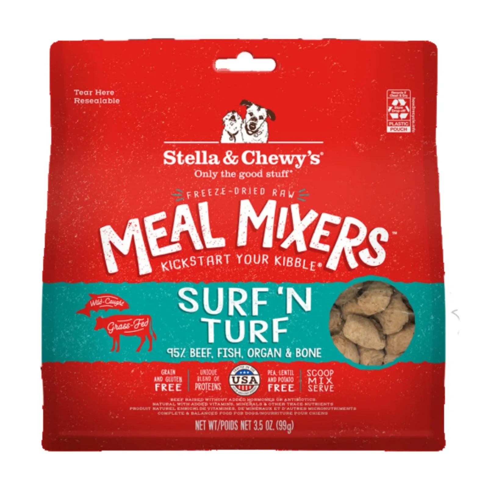 Stella & Chewy's Dog Freeze-Dried Mixer Surf and Turf 3.5 oz