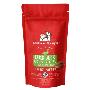 Stella & Chewy's Frozen Raw Dinner Patties for Dogs - Duck Duck Goose Recipe - 6 lb.
