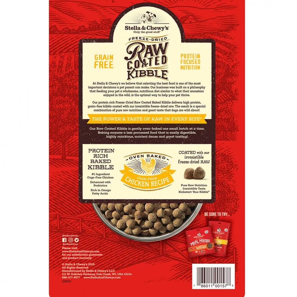 Stella & Chewy's Raw Coated Kibble Cage Free Chicken Recipe Dry Dog Food - Image 2