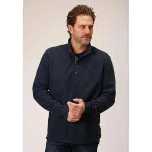 Stetson Apparel Mens Poly Bonded Sweater Knit Pullover