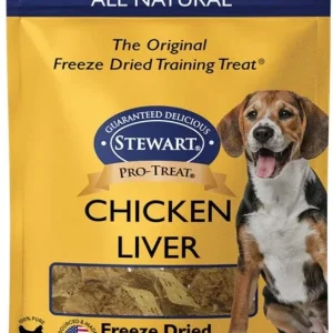 Stewart Freeze Dried Chicken Liver Treats Resealable Pouch