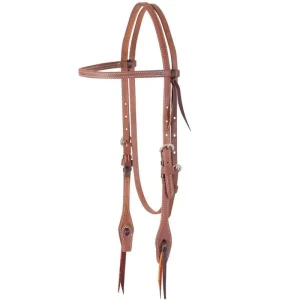 Stitched Harness Leather Browband Headstall 1/2 Br
