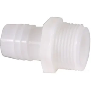 Straight Adapters 3/4" MPT x 1" Nylon Hose Barb PP76024 @ Fish Tanks Direct