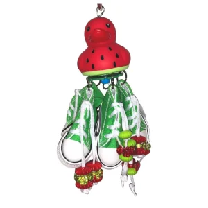 Strawberry shoe bird toy