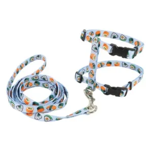 Styles Sushi Figure "H" Fashion Adjustable Cat Harness & Leash