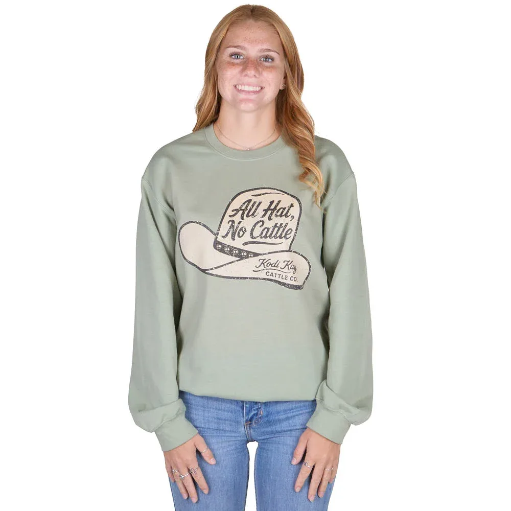 Summer Tees Women's All Hat No Cattle Sweatshirt - Image 2