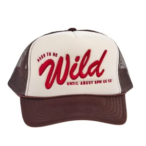 Summer Tees Women's Brown & Khaki Born To Be Wild Cap