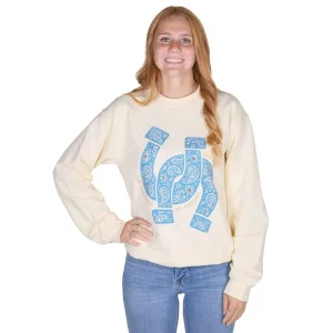 Summer Tees Women's Double Horseshoe Sweatshirt