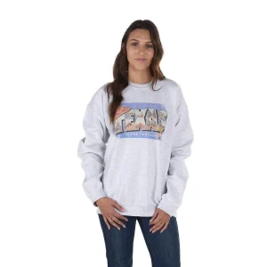 Summer Tees Women's Texas Is For Cowboys Ash Sweatshirt