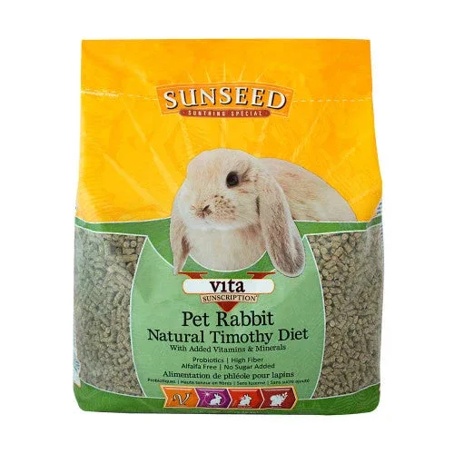 Sun Seed Vita Sunscription Natural Timothy Pet Rabbit Diet Dry Food 5 lb - Image 2