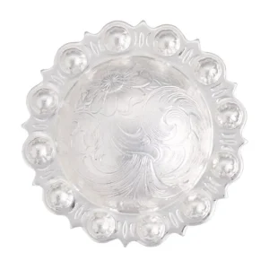 Sun Trim Silver Engraved Conch/ScrewBack 1 Sil