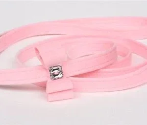 Susan Lanci Big Bow Collection Ultrasuede Dog Leashes - Many Colors
