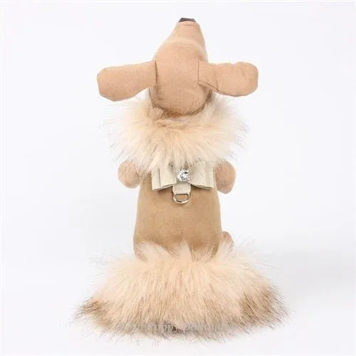 Susan Lanci Big Bow Fur Coat- Camel with Ivory Fox - Image 2