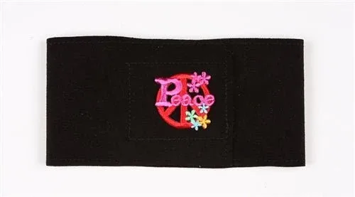Susan Lanci Black- Peace Symbol Wizzers Bellyband in Black