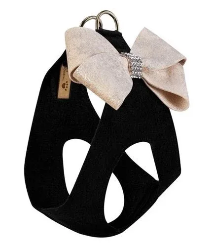Susan Lanci Black with Champagne Glitzerati Nouveau Bow Step in Harness - Image 2