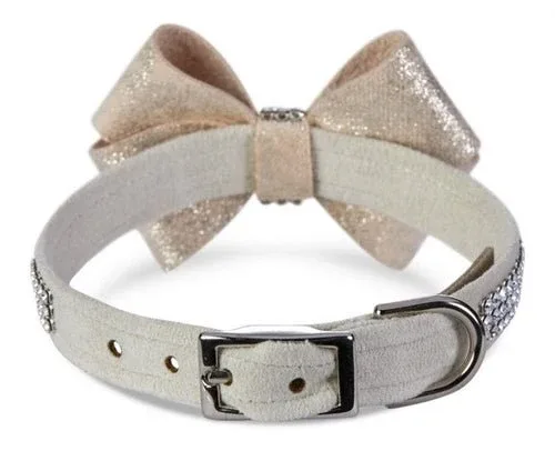 Susan Lanci Champagne Glitzerati Nouveau Bow 3 Row Giltmore Collar - Image 2