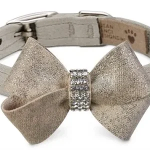 Susan Lanci Champagne Glitzerati Nouveau Bow Collar