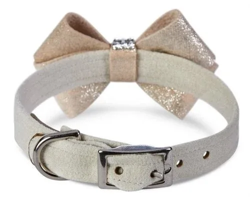 Susan Lanci Champagne Glitzerati Nouveau Bow Collar - Image 2