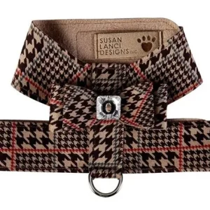 Susan Lanci Chocolate Glen Houndtooth Big Bow Tinkie Harness