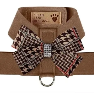 Susan Lanci Chocolate Glen Houndtooth Nouveau Bow Tinkie Harness