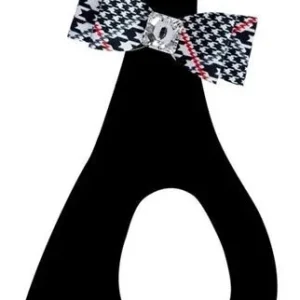 Susan Lanci Classic Glen Houndstooth Big Bow with Black Step In Harness