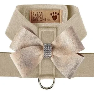 Susan Lanci Doe Tinkie Harness with Champagne Glitzerati Nouveau Bow