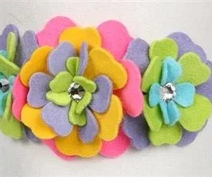 Susan Lanci Fantasy Flower Collection Collar- Tiffi Blue