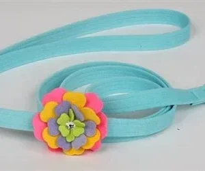 Susan Lanci Fantasy Flowers Collection Leash in Tiffi Blue