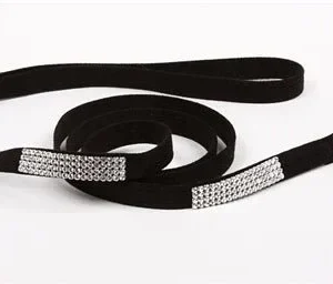 Susan Lanci Giltmore Crystal 4 Row Collection 4' Leash in Many Colors