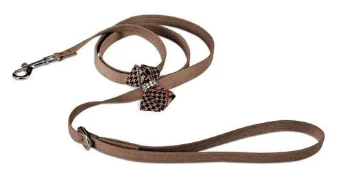 Susan Lanci Glen Houndstooth Nouveau Bow Collar Fawn - Image 2