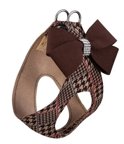 Susan Lanci Glen Houndstooth with Chocolate Nouveau Bow Step In Harness - Image 2