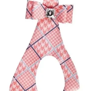 Susan Lanci Peaches N Cream Glen Houndstooth Big Bow Step In Harness