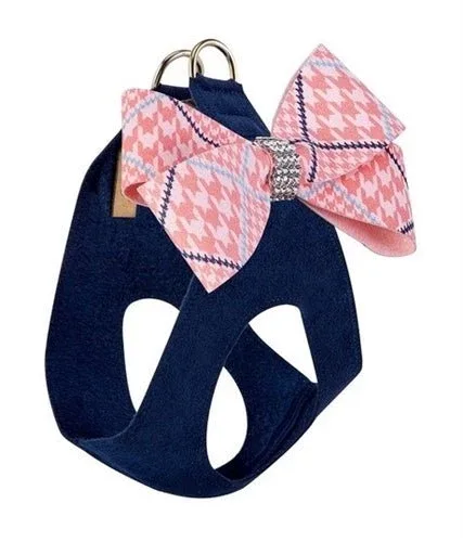 Susan Lanci Peaches N Cream Glen Houndstooth Nouveau Bow Step In Harness - Image 2