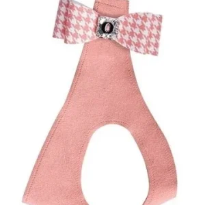 Susan Lanci Peaches N Cream Houndstooth Big Bow Step In Harness