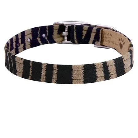 Susan Lanci Plain Jungle Print Collection 1/2" Ultrasuede Collar - Image 2