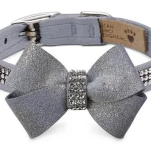 Susan Lanci Platinum Glitzerati Nouveau Bow 3 Row Giltmore Collar