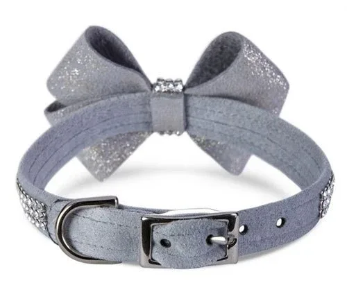 Susan Lanci Platinum Glitzerati Nouveau Bow 3 Row Giltmore Collar - Image 2