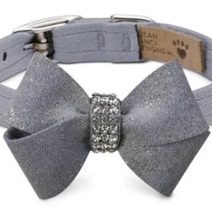 Susan Lanci Platinum Glitzerati Nouveau Bow Collar