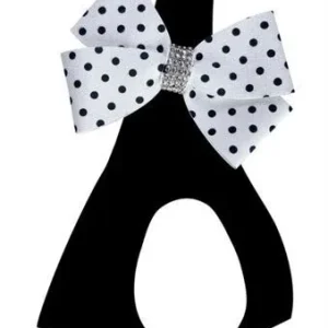 Susan Lanci Polka Dot Nouveau Bow Step In Black Harness