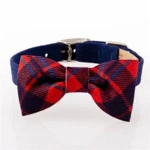 Susan Lanci Scotty Collar Chestnut Plaid